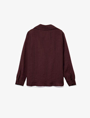 Bol Kalıp Uzun Kollu Klasik Yaka Gömlek