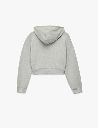 Modal Kumaş Cepli Uzun Kollu Fermuarlı Kapüşonlu Sweatshirt