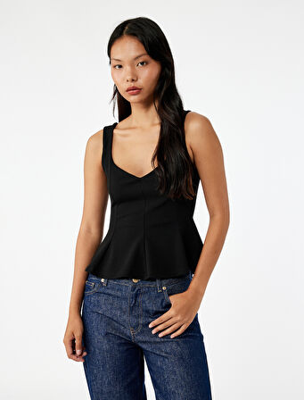 V Yaka Basic Askılı Atlet