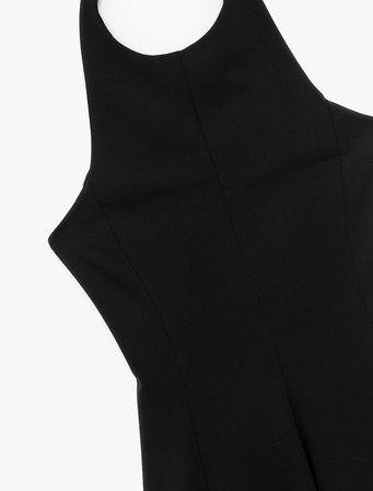 Kolsuz Halter Yaka Volanlı Mini Elbise
