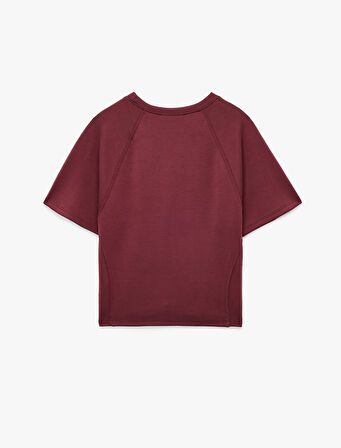 Rahat Kalıp Kısa Kollu Bisiklet Yaka Modal Tişört