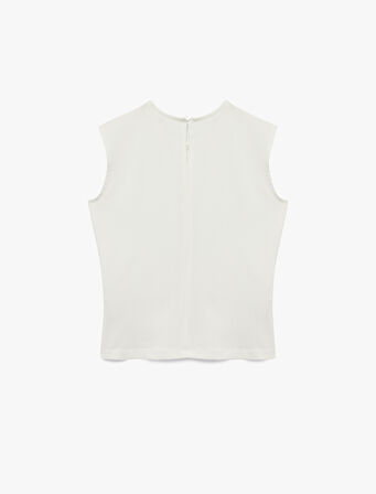 Bisiklet Yaka Slim Fit Pamuklu Kolsuz Bluz