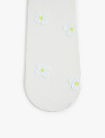 15 Den Çiçek Desenli Soket Çorap