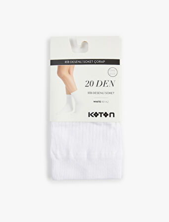 20 Den Ribanalı Soket Çorap