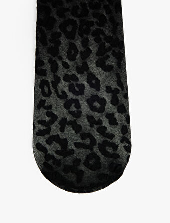 20 Den Leopar Desenli İnce Külotlu Çorap