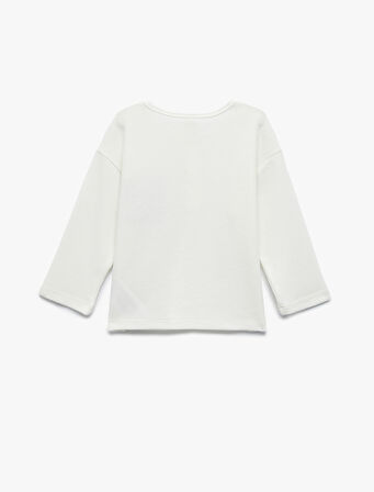 Pamuklu Uzun Kollu Bisiklet Yaka Tişört