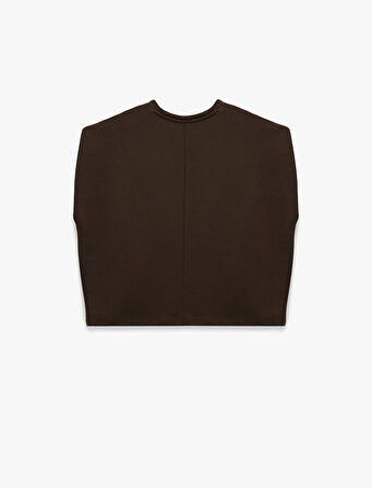 Regular Fit Bisiklet Yaka Kolsuz Kazak