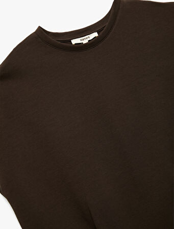 Regular Fit Bisiklet Yaka Kolsuz Kazak