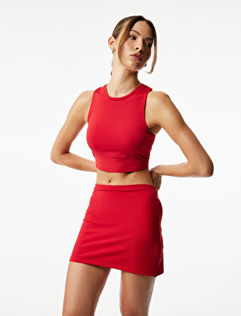 Halter Yaka Slim Fit Kolsuz Sporcu Sütyeni