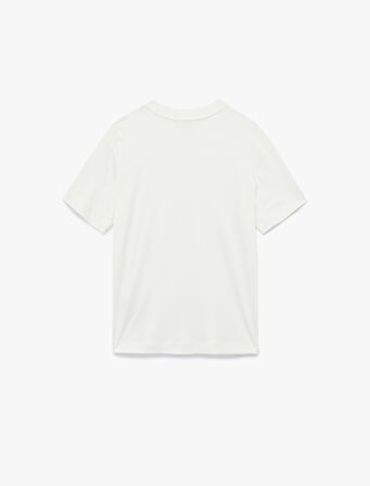 Pamuk Modal Karışımlı Slim Fit Kısa Kollu Bisiklet Yaka Basic Tişört
