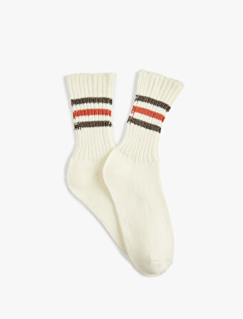 Çizgili Soket Çorap
