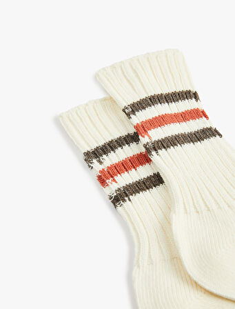 Çizgili Soket Çorap