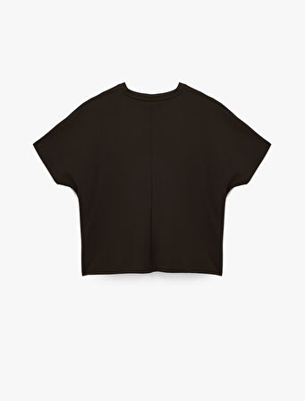 Regular Fit Kısa Kollu Bisiklet Yaka Düğmeli Tişört