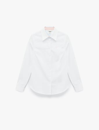 Pamuklu Uzun Kollu Klasik Yaka Slim Fit Poplin Gömlek