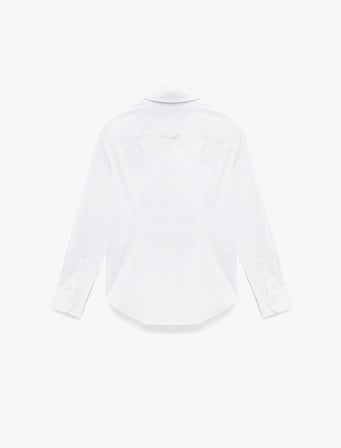 Pamuklu Uzun Kollu Klasik Yaka Slim Fit Poplin Gömlek