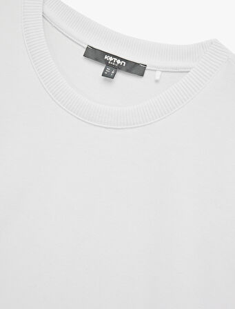 Regular Fit Kısa Kollu Bisiklet Yaka Tok Kumaş Pamuklu Basic Tişört