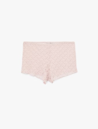 Dantelli Mini Şort Pijama Altı