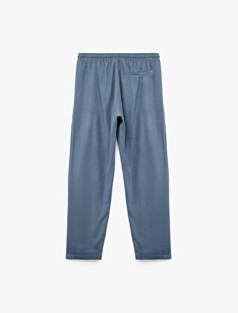 Viskon Cep Detaylı Rayon Tapered Beli Bağcıklı Pantolon