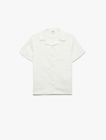 Cep Detaylı Pamuklu Kısa Kollu Gömlek