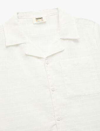 Cep Detaylı Pamuklu Kısa Kollu Gömlek