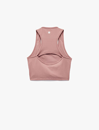 Kolsuz Bisiklet Yaka İnterlok Sırtı Pencere Detaylı Sporcu Sütyeni