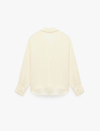 Regular Fit Uzun Kollu Klasik Yaka Saten Gömlek