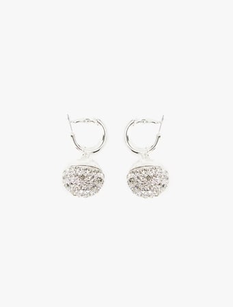 Taşlı Charm Detaylı Sallantılı Halka Küpe