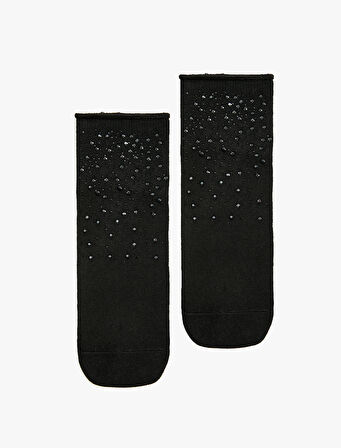 Viskon Taşlı Soket Çorap