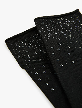 Viskon Taşlı Soket Çorap