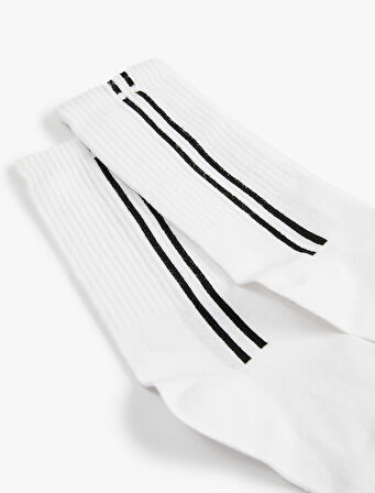 Çizgili Tenis Çorabı