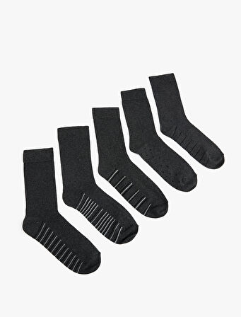 Çizgili 5'li Soket Çorap Seti