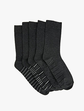 Çizgili 5'li Soket Çorap Seti