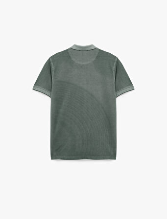 Regular Fit Nakışlı Kısa Kollu Pamuklu Polo Yaka Tişört