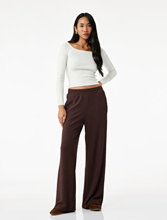Beli Lastikli Regular Fit Cepli Eşofman Pantolon