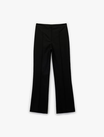 Normal Bel Viskon Karışımlı İspanyol Paça Basic Kumaş Pantolon