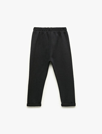 Pamuklu Katlamalı Paça Pike Kumaş Eşofman Altı