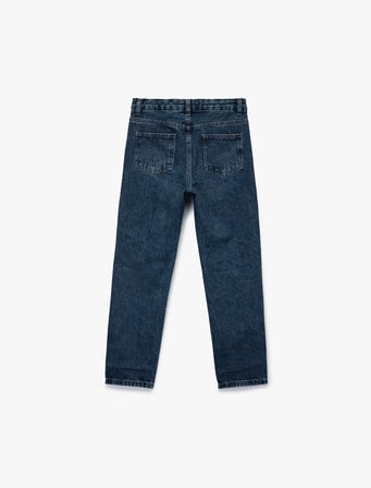 Rahat Kesim Pamuklu Denim Pantolon - Dad Jean 