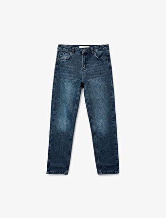 Rahat Kesim Pamuklu Denim Pantolon - Dad Jean 