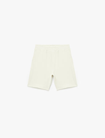 Pamuklu Cep Detayı Fitilli Bermuda Şort