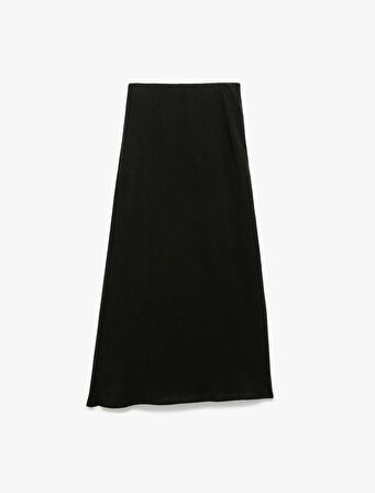 Aerobin Kumaş Standart Bel Midi Kloş Etek