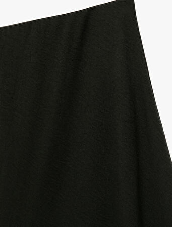 Aerobin Kumaş Standart Bel Midi Kloş Etek