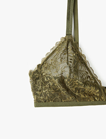 Rahat Kalıp Balensiz Dolgusuz Dantelli Sütyen