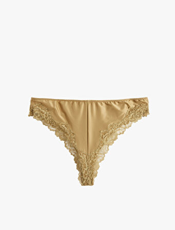Dantel Detaylı Rahat Kalıp Brazilian Külot
