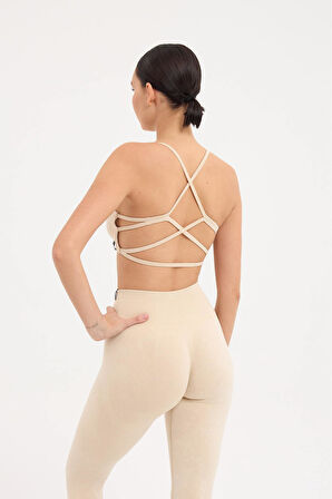 Glowfit Sporcu Sütyeni Askılı Sırt Detaylı Toparlayıcı Büstiyer Bra