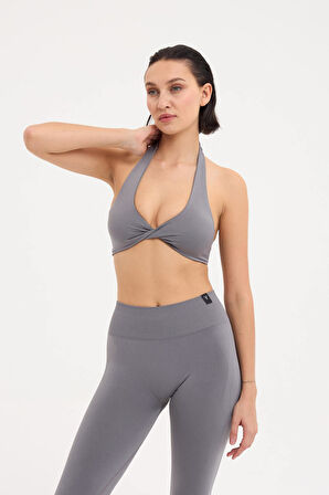 Amara Sporcu Sütyeni Boyundan Halter Yaka Toparlayıcı Büstiyer Bra 