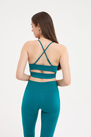Luma Sporcu Sütyeni Askılı Sırt Detaylı Toparlayıcı Büstiyer Bra