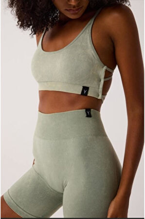 Glowfit Spor Şort Yüksek Bel Esnek Şekillendirici ve Toparlayıcı Seamless Tayt Kısa Şort