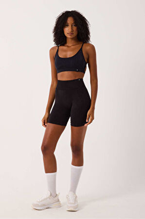 Glowfit Spor Şort Yüksek Bel Esnek Şekillendirici ve Toparlayıcı Seamless Tayt Kısa Şort