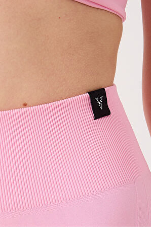 Amara Spor Şort Yüksek Bel Esnek Şekillendirici ve Toparlayıcı Seamless Tayt Kısa Şort