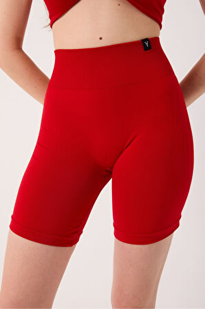 Amara Spor Şort Yüksek Bel Esnek Şekillendirici ve Toparlayıcı Seamless Tayt Kısa Şort